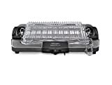 Barbacoa eléctrica De'Longhi BQ80 con parrilla y plancha, 1000/1450/2450 W, gris